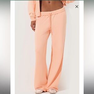 NWT SKIMS French Terry Low Rise Straight Leg Pant in Cantaloupe